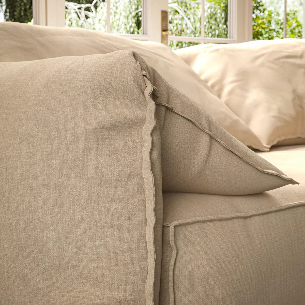 Jaeger Fabric from Warwick Jaeger collection - neutral plain woven