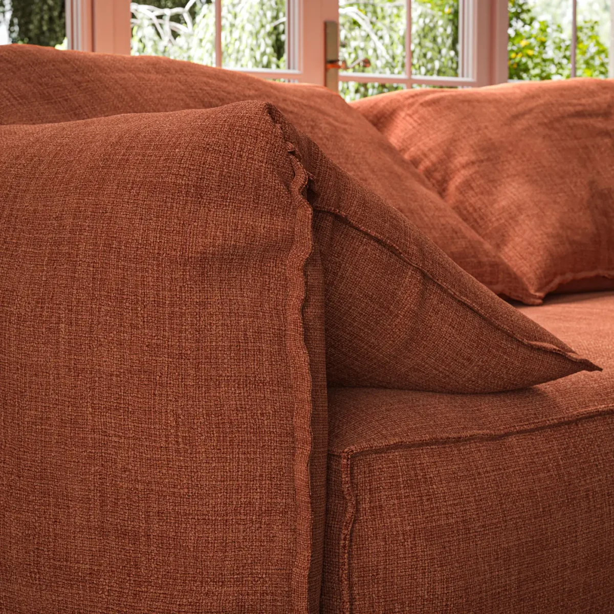 Jaeger Fabric from Warwick Jaeger collection - orange plain woven