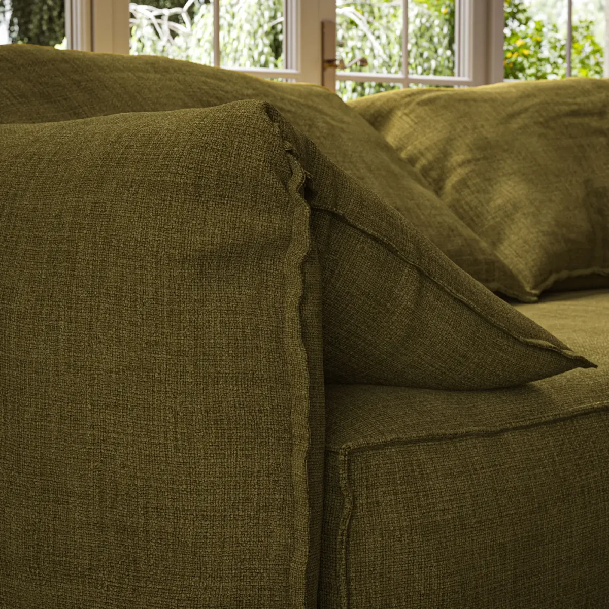 Jaeger Fabric - Moss by Jaeger Fabric from Warwick Jaeger collection - green plain woven