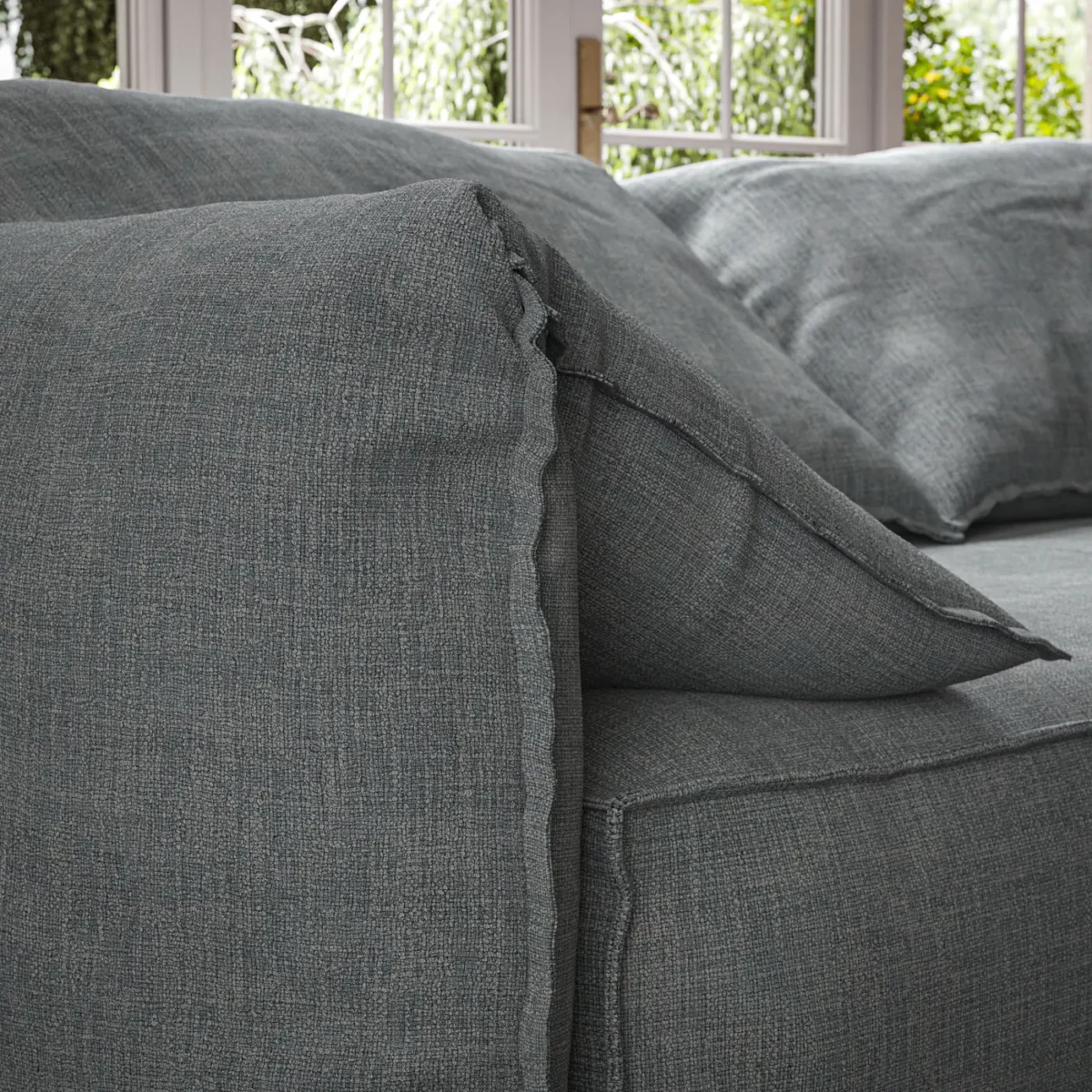 Jaeger Fabric - Powder by Jaeger Fabric from Warwick Jaeger collection - blue plain woven