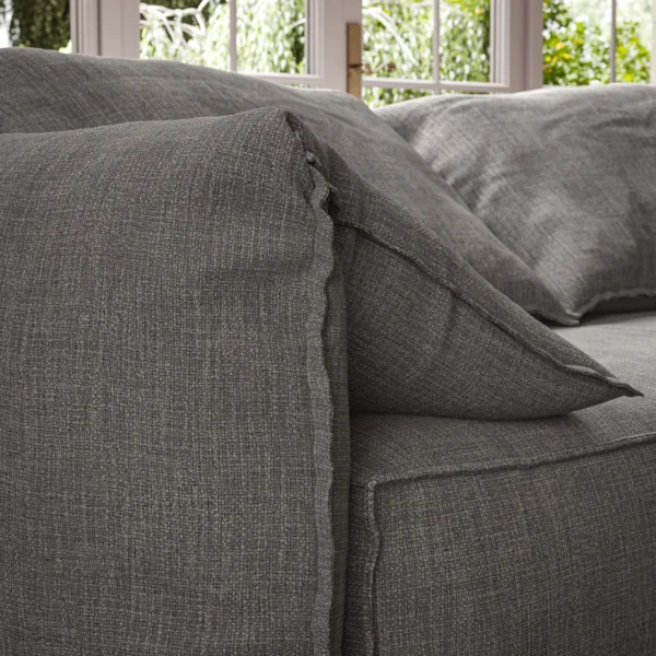 Jaeger Fabric from Warwick Jaeger collection - black-grey plain woven