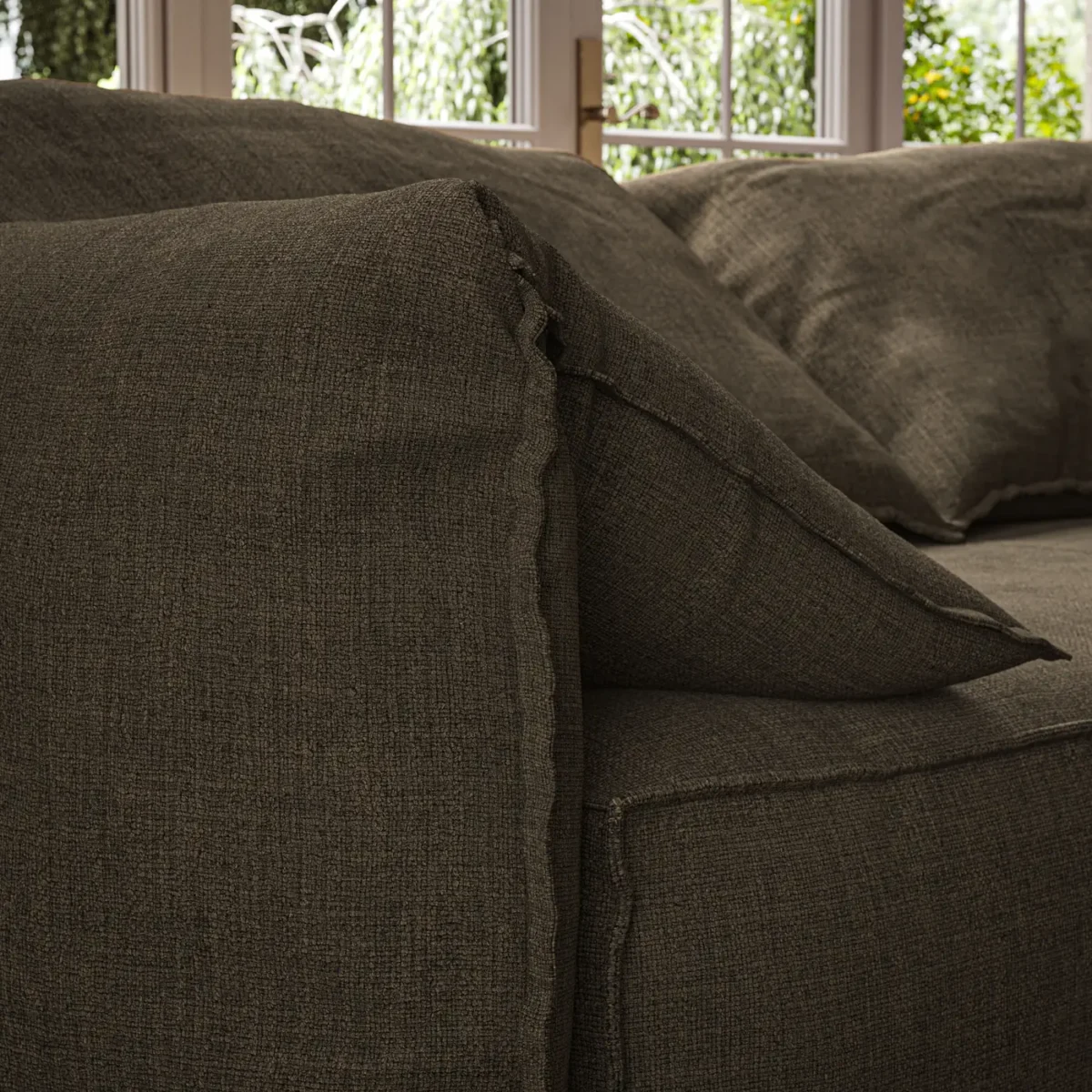 Jaeger Fabric - Pine by Jaeger Fabric from Warwick Jaeger collection - green plain woven