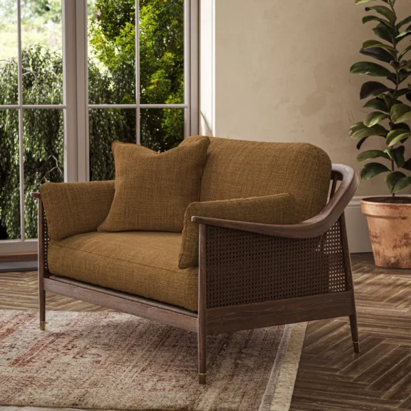 Jaeger Fabric from Warwick Jaeger collection - brown plain woven