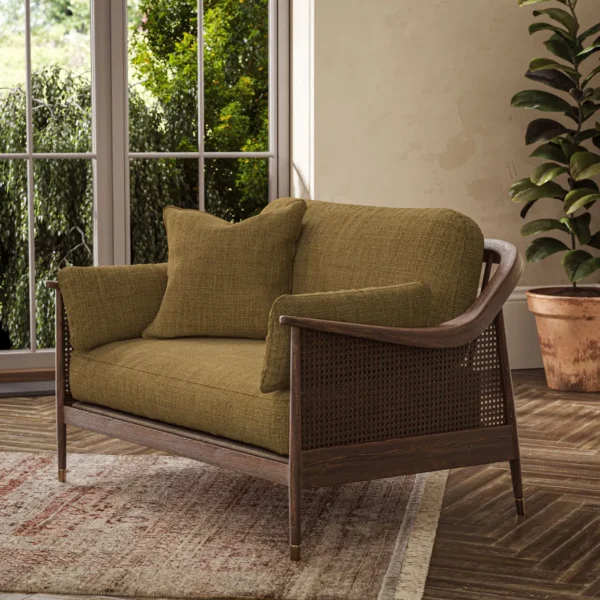 Jaeger Fabric - Ochre by Jaeger Fabric from Warwick Jaeger collection - yellow plain woven