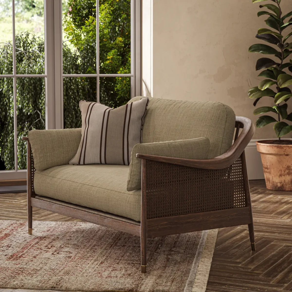 Jaeger Fabric - Flax by Jaeger Fabric from Warwick Jaeger collection - neutral plain woven