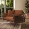 Jaeger Fabric from Warwick Jaeger collection - orange plain woven