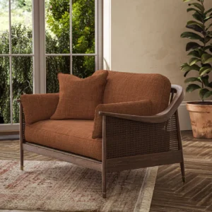 Jaeger Fabric from Warwick Jaeger collection - orange plain woven