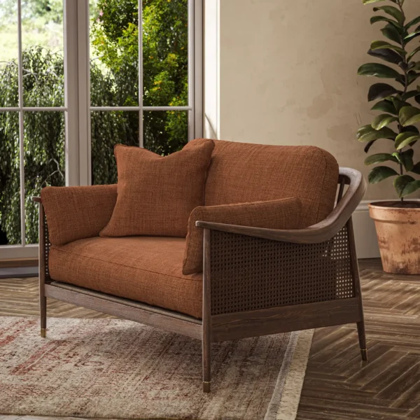 Jaeger Fabric from Warwick Jaeger collection - orange plain woven
