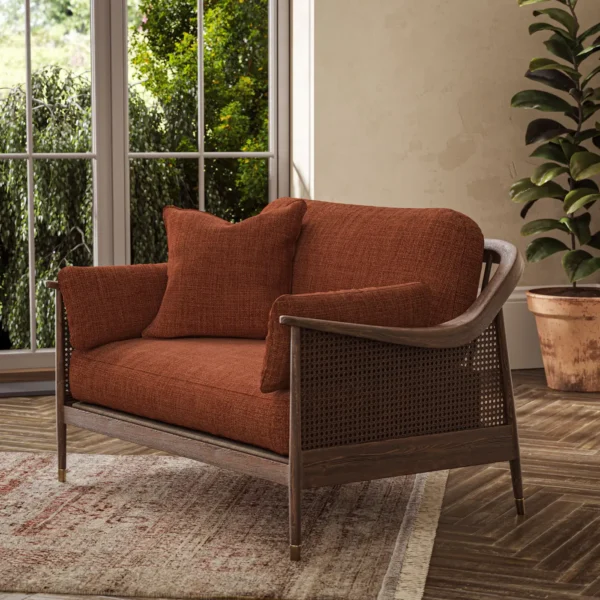 Jaeger Fabric - Henna by Jaeger Fabric from Warwick Jaeger collection - orange plain woven