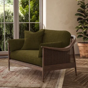 Jaeger Fabric from Warwick Jaeger collection - green plain woven