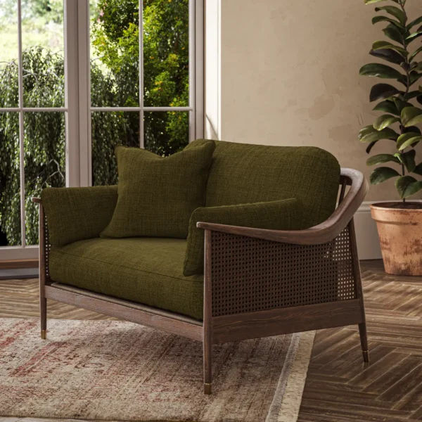 Jaeger Fabric - Moss by Jaeger Fabric from Warwick Jaeger collection - green plain woven