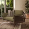 Jaeger Fabric from Warwick Jaeger collection - green plain woven