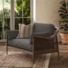 Jaeger Fabric from Warwick Jaeger collection - black-grey plain woven