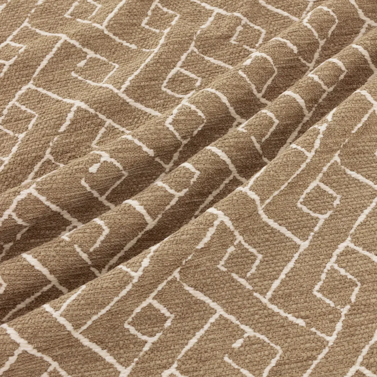 Savuti Fabric - Desert by Savuti Fabric from Warwick Okavango collection - brown geometric velvet-chenille