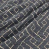Savuti Fabric from Warwick Okavango collection - blue geometric velvet-chenille