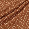 Savuti Fabric from Warwick Okavango collection - red geometric velvet-chenille