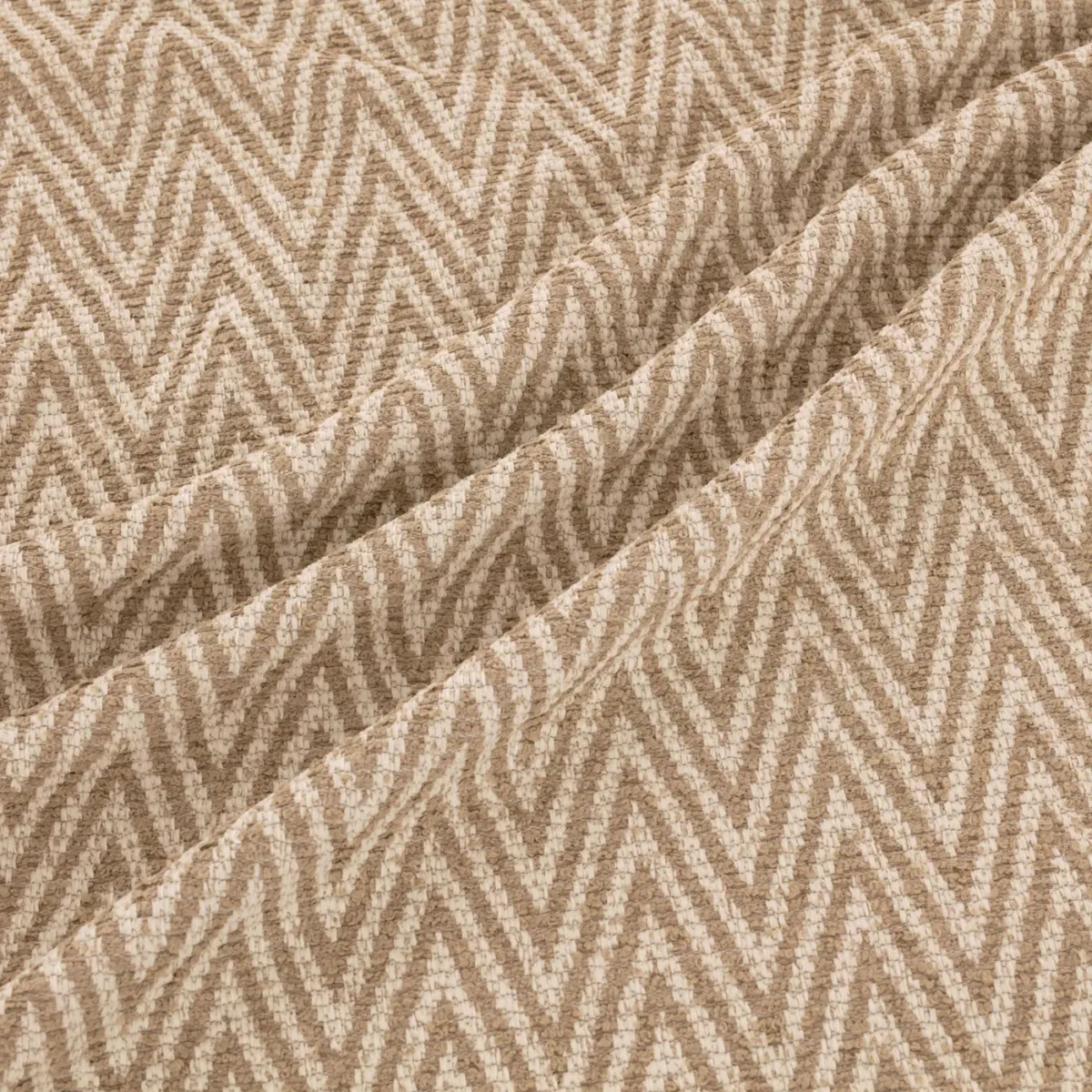 Selinda Fabric - Desert by Selinda Fabric from Warwick Okavango collection - brown geometric velvet-chenille