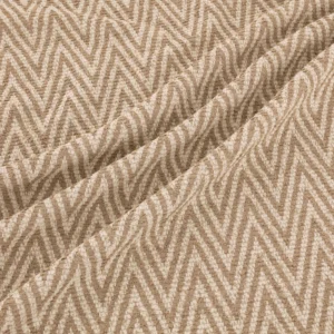 Selinda Fabric from Warwick Okavango collection - brown geometric velvet-chenille