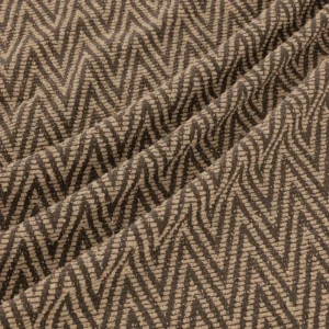 Selinda Fabric from Warwick Okavango collection - brown geometric velvet-chenille