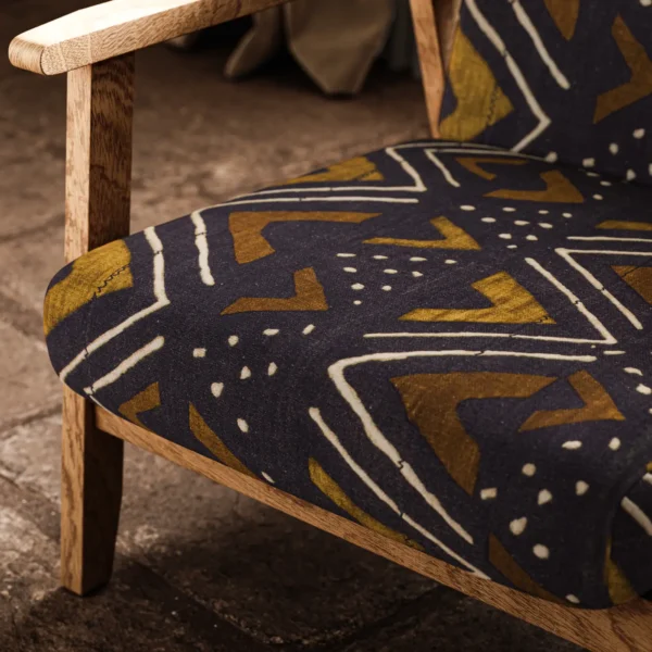 Kuba Fabric - Ochre by Kuba Fabric from Warwick Okavango collection - brown traditional printed