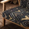 Kuba Fabric from Warwick Okavango collection - black-grey traditional printed