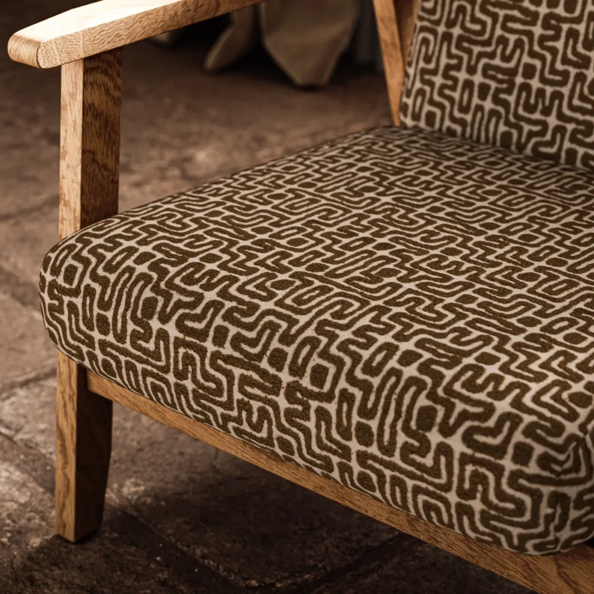 Mikumi Fabric - Earth by Mikumi Fabric from Warwick Okavango collection - brown misc woven