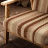 Caprivi Fabric from Warwick Okavango collection - brown striped woven