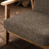 Tufty Fabric from Warwick Okavango collection - black-grey plain woven