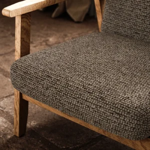 Tufty Fabric from Warwick Okavango collection - black-grey plain woven