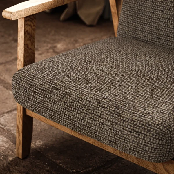 Tufty Fabric - Racoon by Tufty Fabric from Warwick Okavango collection - black-grey plain woven