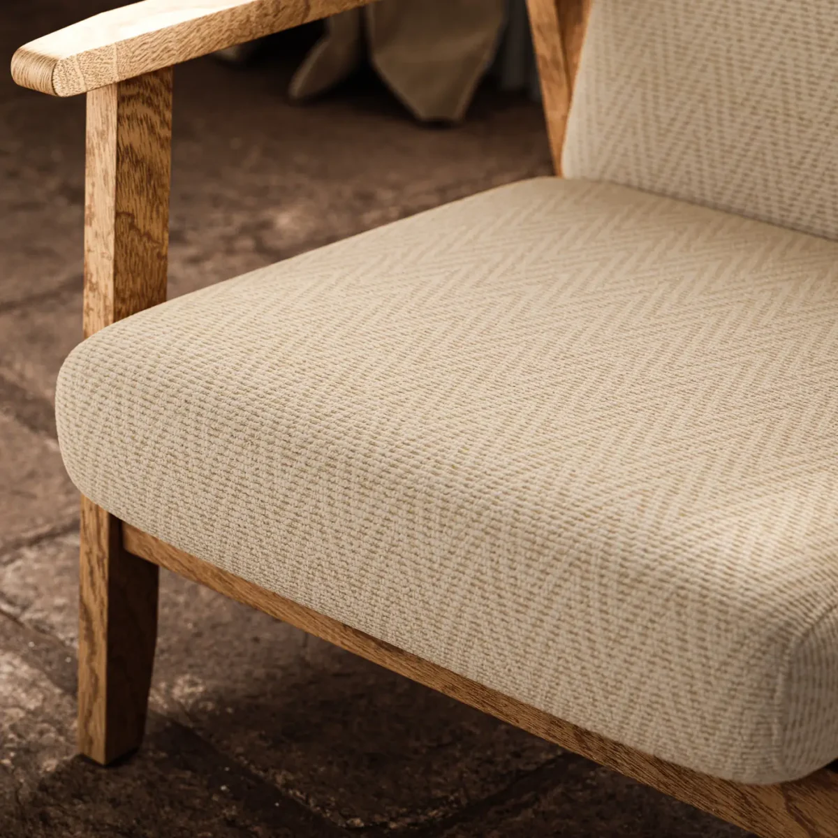 Selinda Fabric - Silica by Selinda Fabric from Warwick Okavango collection - neutral geometric velvet-chenille