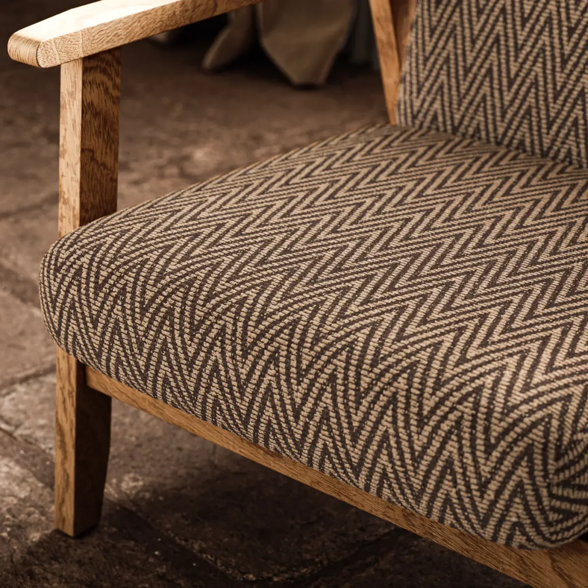 Selinda Fabric - Magma by Selinda Fabric from Warwick Okavango collection - brown geometric velvet-chenille