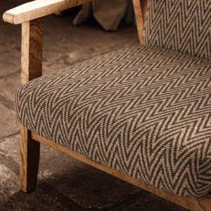 Selinda Fabric from Warwick Okavango collection - brown geometric velvet-chenille