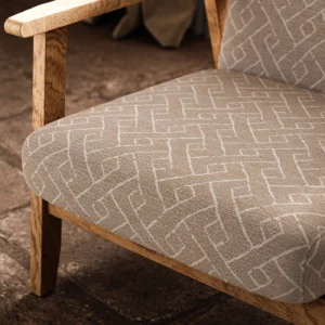 Savuti Fabric from Warwick Okavango collection - neutral geometric velvet-chenille