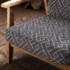 Savuti Fabric from Warwick Okavango collection - blue geometric velvet-chenille