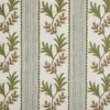 Alessia Fabric from Kai Fiorella collection - green striped embroideried