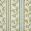 Alessia Fabric from Kai Fiorella collection - green striped embroideried