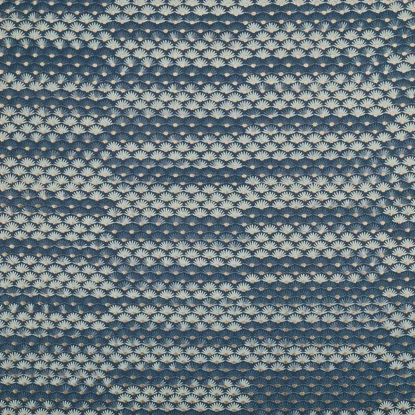 Joanie Fabric - Indigo by Joanie Fabric from Kai Fiorella collection - blue misc printed