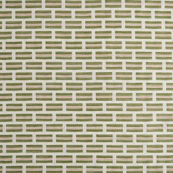 Lyra Fabric - Guava by Lyra Fabric from Kai Fiorella collection - green geometric printed