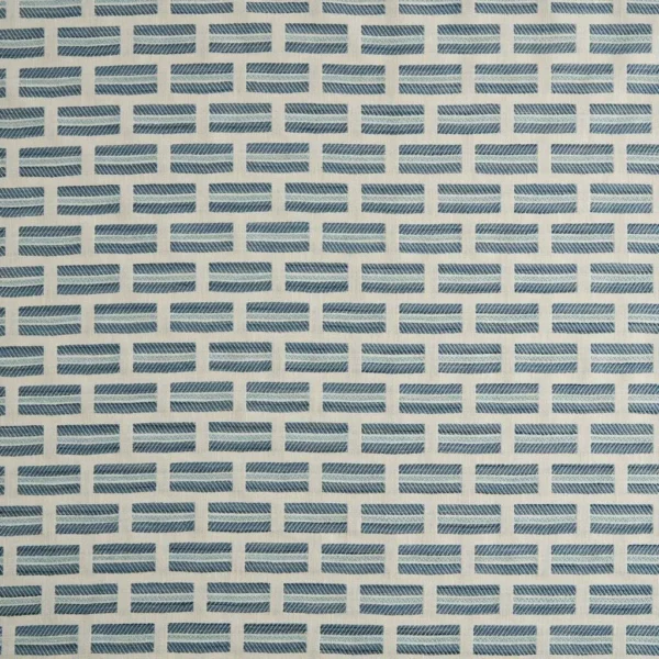 Lyra Fabric - Indigo by Lyra Fabric from Kai Fiorella collection - blue geometric printed