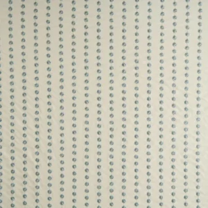 Marcie Fabric from Kai Fiorella collection - blue striped embroideried