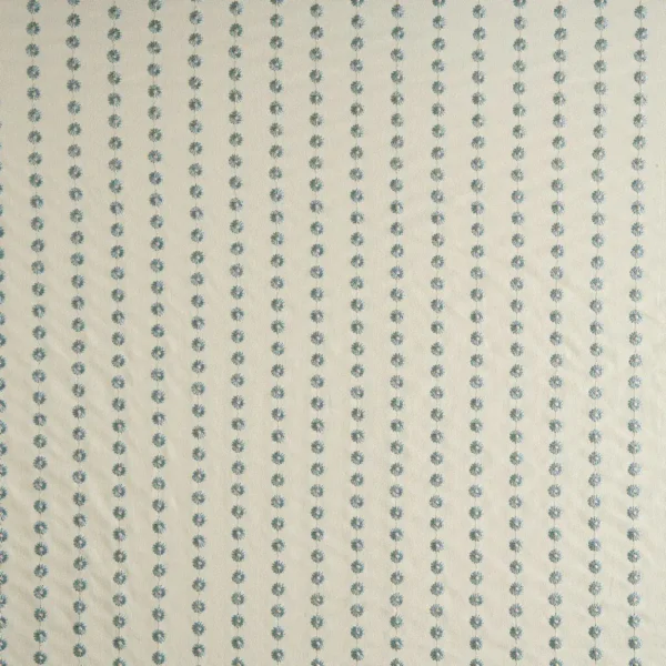 Marcie Fabric - Opal by Marcie Fabric from Kai Fiorella collection - blue striped embroideried