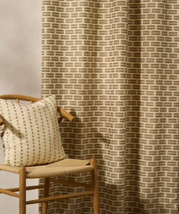 Lyra Fabric - Macadamia by Lyra Fabric from Kai Fiorella collection - neutral geometric printed