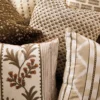 Marcie Fabric from Kai Fiorella collection - red striped embroideried