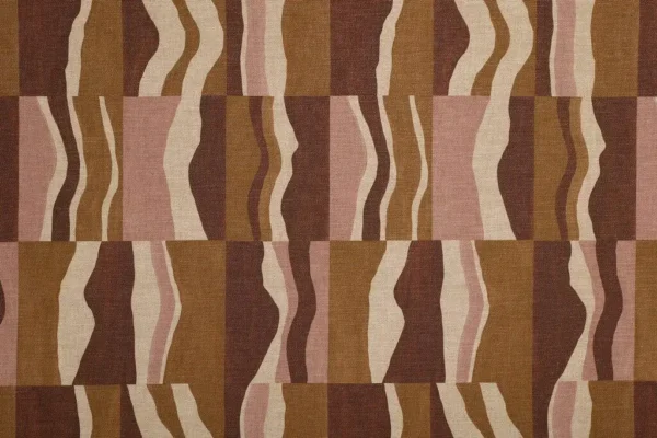 Pedrara Fabric - Russet by Pedrara Fabric from Kai Isara collection - brown misc printed
