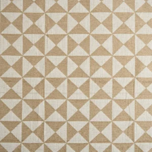 Zarela Fabric from Kai Isara collection - neutral geometric velvet-chenille