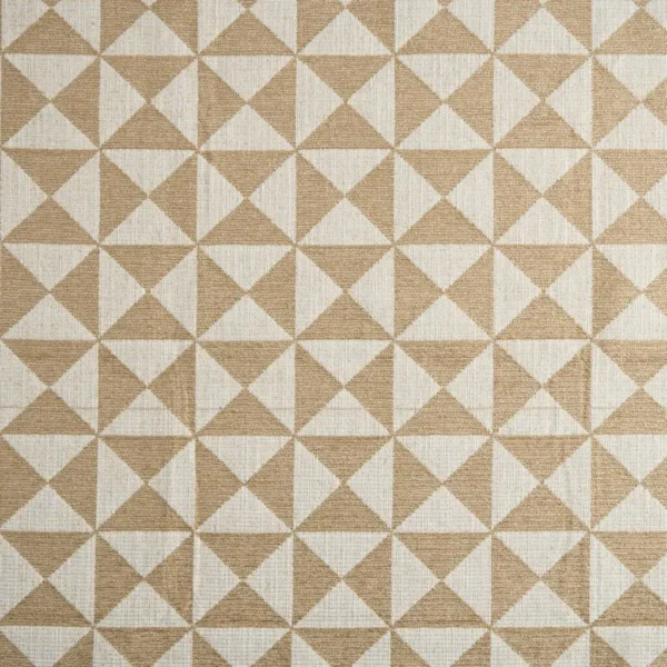 Zarela Fabric - Jute by Zarela Fabric from Kai Isara collection - neutral geometric velvet-chenille