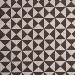 Zarela Fabric from Kai Isara collection - brown geometric velvet-chenille