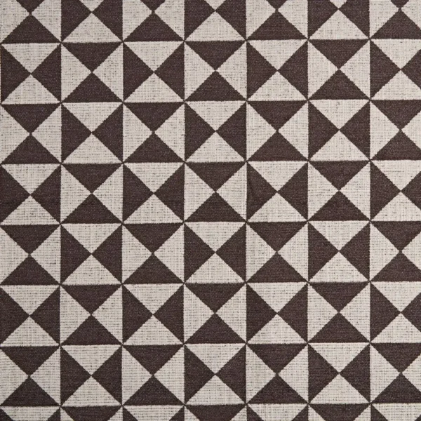 Zarela Fabric from Kai Isara collection - brown geometric velvet-chenille