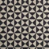 Zarela Fabric from Kai Isara collection - black-grey geometric velvet-chenille